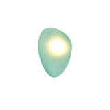 Modern Pebble Shaped Bubble Glass Wall Sconce Organic Stone Inspired LED Lamp
