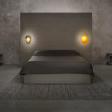 Modern Pebble Shaped Bubble Glass Wall Sconce Organic Stone Inspired LED Lamp