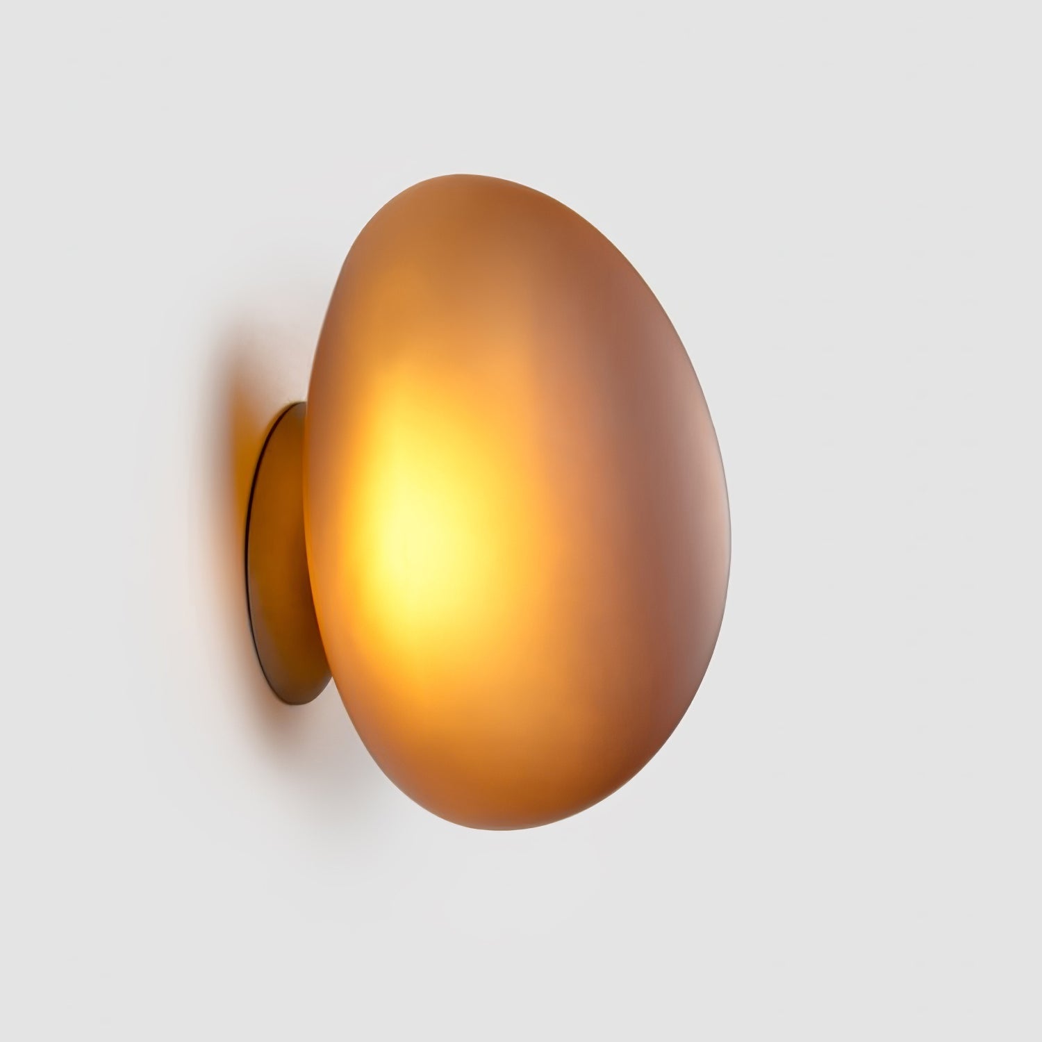 Modern Pebble Shaped Bubble Glass Wall Sconce Organic Stone Inspired LED Lamp