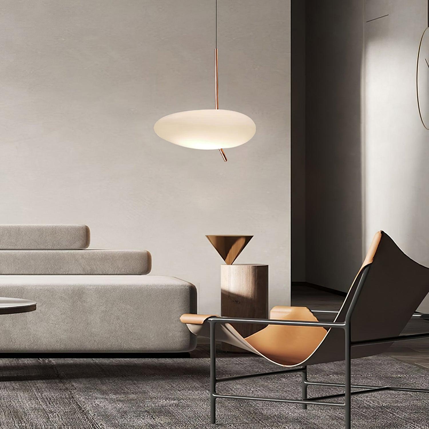 Modern Pebbles Glass Pendant Light with Minimalist LED Design for Contemporary Living Rooms