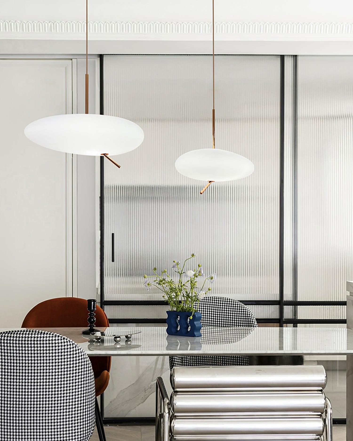 Modern Pebbles Glass Pendant Light with Minimalist LED Design for Contemporary Living Rooms
