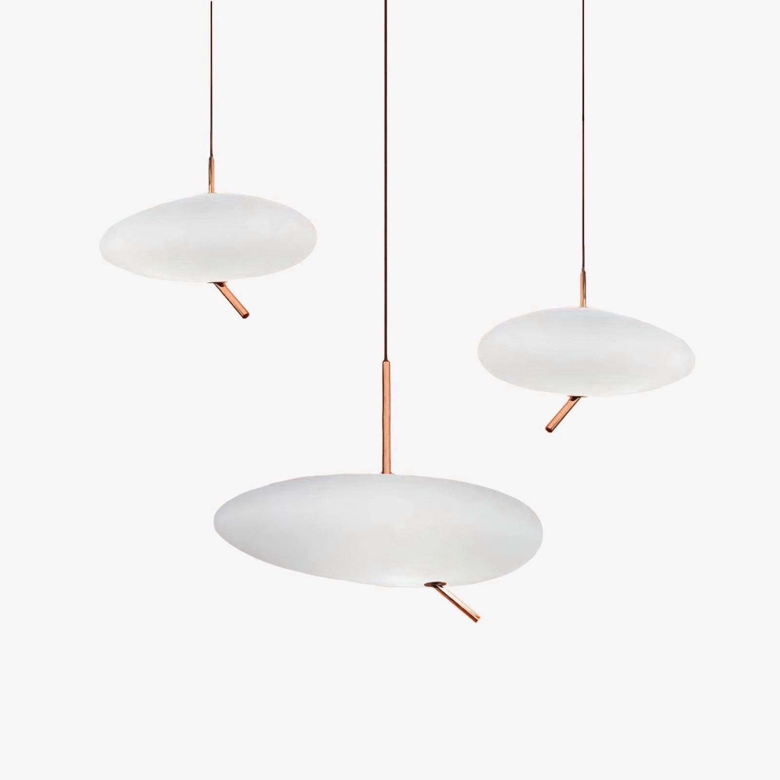 Modern Pebbles Glass Pendant Light with Minimalist LED Design for Contemporary Living Rooms