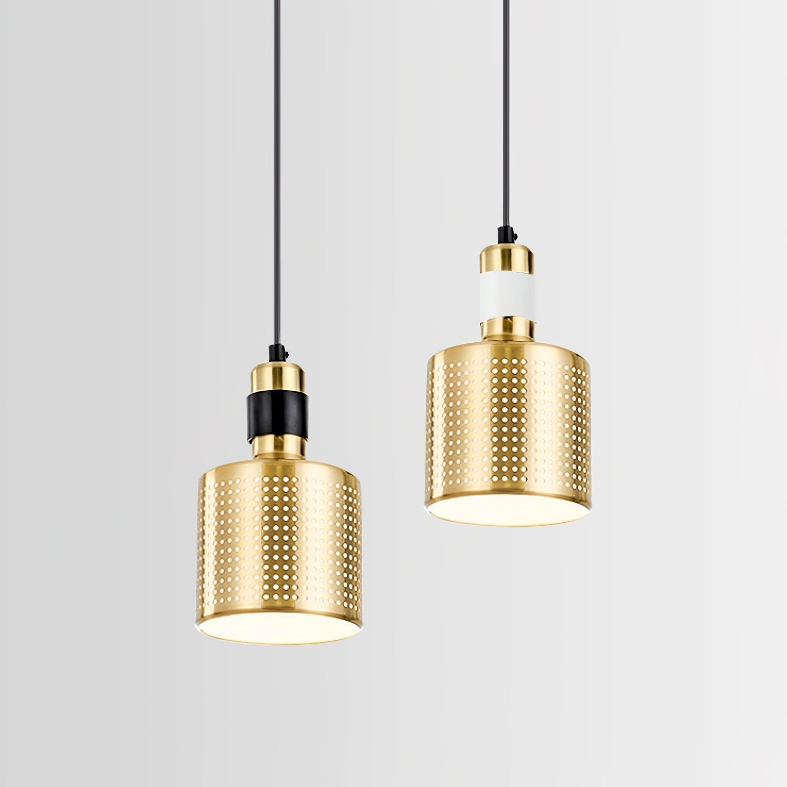 Modern Perforated Metal Pendant Light Riddle Industrial Hanging Lamp for Kitchen Island