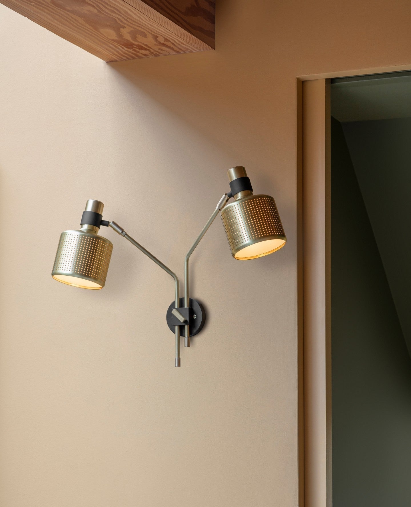 Modern Perforated Metal Wall Sconce Adjustable Industrial Style Riddle Wall Lamp