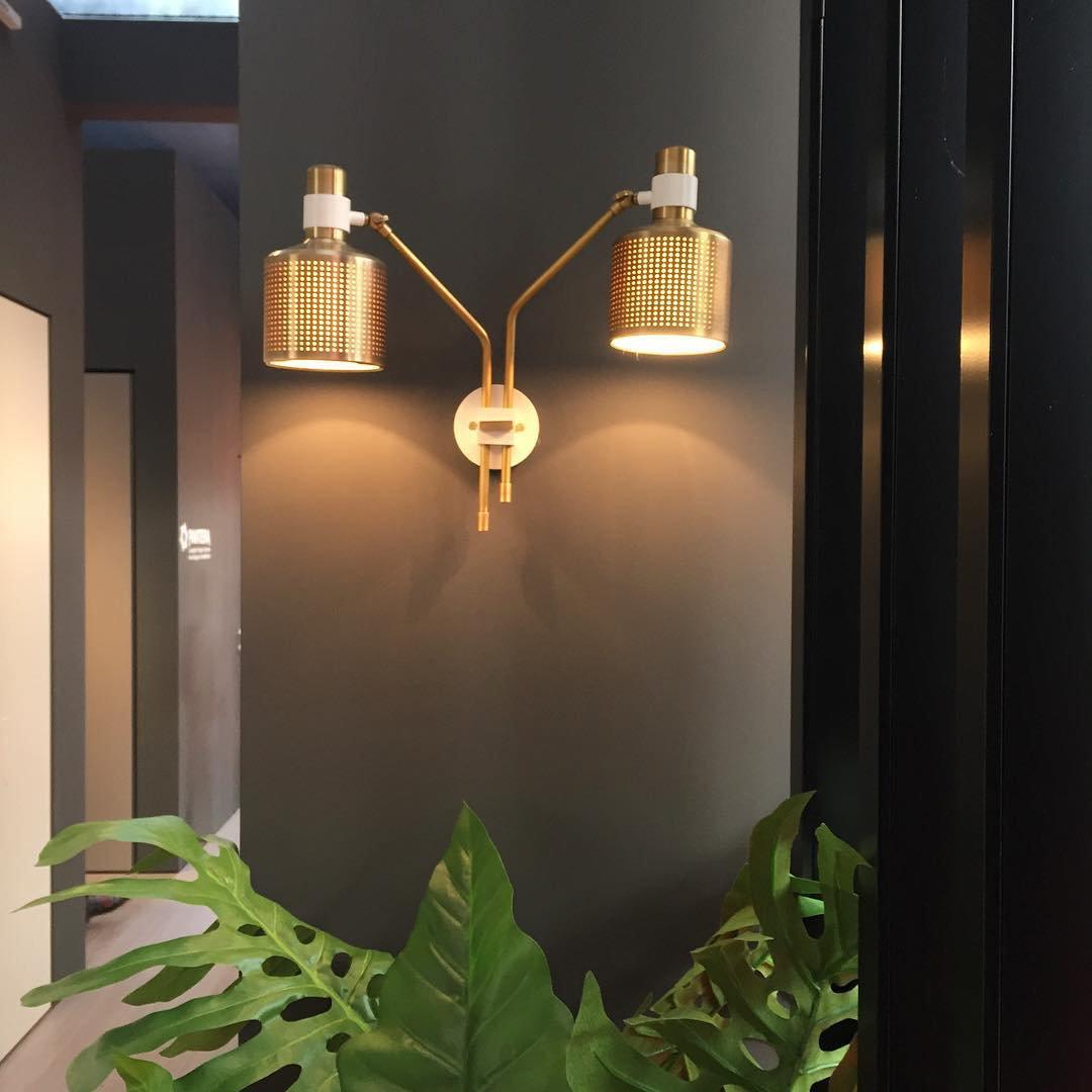 Modern Perforated Metal Wall Sconce Adjustable Industrial Style Riddle Wall Lamp