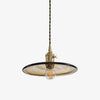 Modern Perrin Mid Century Glass Pendant Light with Brass Accents for Kitchen and Dining Areas