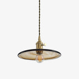 Modern Perrin Mid Century Glass Pendant Light with Brass Accents for Kitchen and Dining Areas