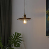 Modern Perrin Mid Century Glass Pendant Light with Brass Accents for Kitchen and Dining Areas