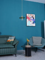 Modern Perrin Mid Century Glass Pendant Light with Brass Accents for Kitchen and Dining Areas