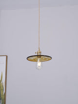 Modern Perrin Mid Century Glass Pendant Light with Brass Accents for Kitchen and Dining Areas