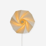 Modern Petal Shaped Fabric Wall Sconce Set Adjustable LED Indoor Wall Light