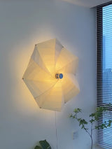 Modern Petal Shaped Fabric Wall Sconce Set Adjustable LED Indoor Wall Light