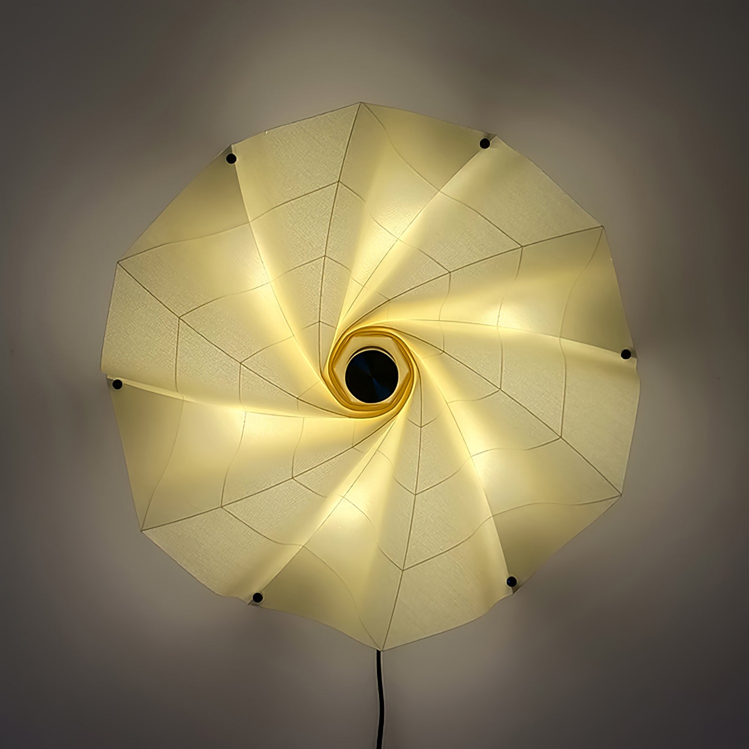 Modern Petal Shaped Fabric Wall Sconce Set Adjustable LED Indoor Wall Light