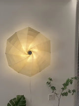 Modern Petal Shaped Fabric Wall Sconce Set Adjustable LED Indoor Wall Light