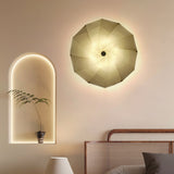 Modern Petal Shaped Fabric Wall Sconce Set Adjustable LED Indoor Wall Light