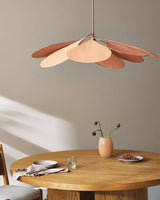 Modern Petals Fabric Pendant Light Floral Design Hanging Gold Ceiling Lamp for Elegant Interior Decor