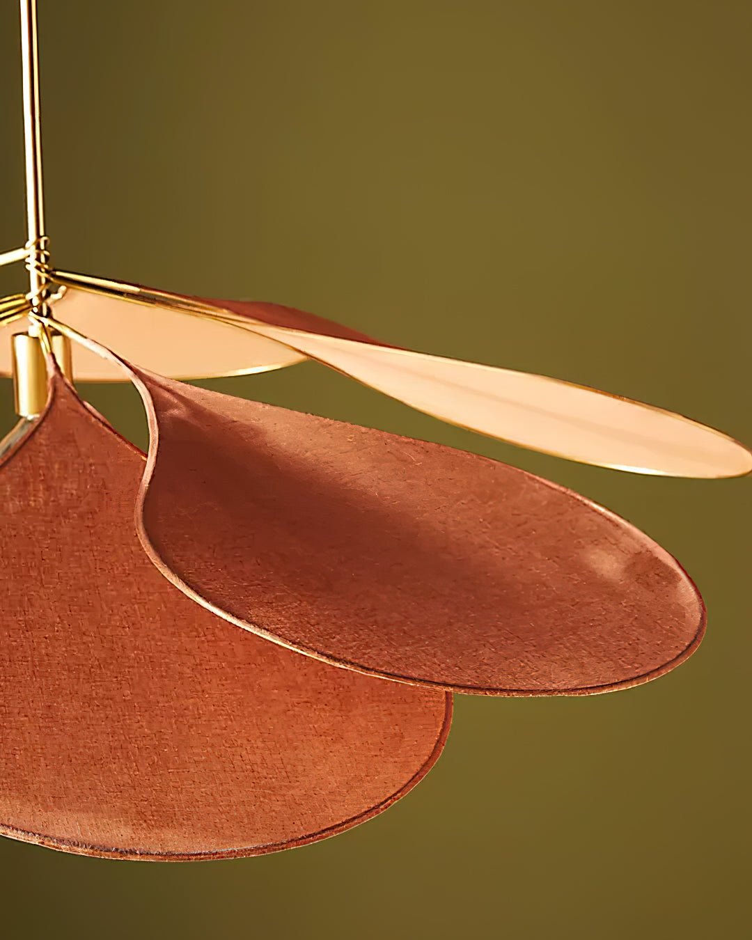 Modern Petals Fabric Pendant Light Floral Design Hanging Gold Ceiling Lamp for Elegant Interior Decor