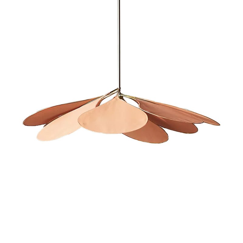 Modern Petals Fabric Pendant Light Floral Design Hanging Gold Ceiling Lamp for Elegant Interior Decor