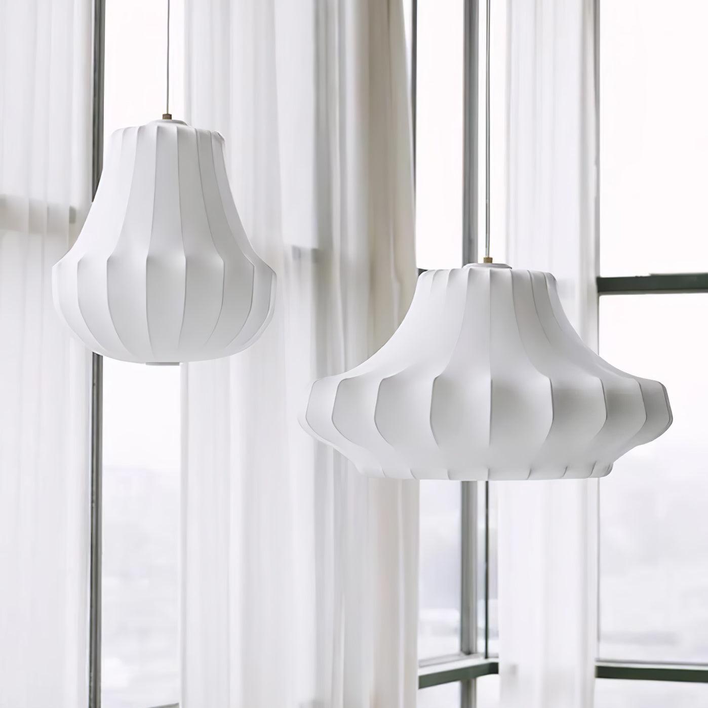 Modern Phantom Cocoon Pendant Lamp White Ethereal Hanging Chandelier Light
