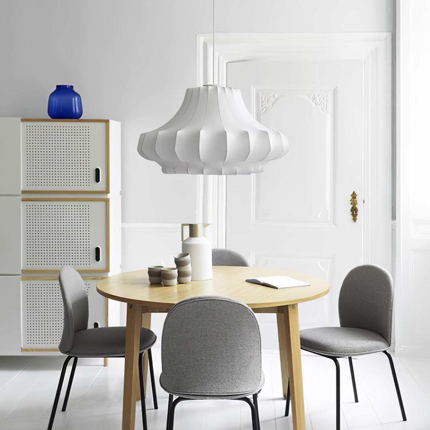 Modern Phantom Cocoon Pendant Lamp White Ethereal Hanging Chandelier Light