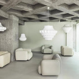 Modern Phantom Cocoon Pendant Lamp White Ethereal Hanging Chandelier Light