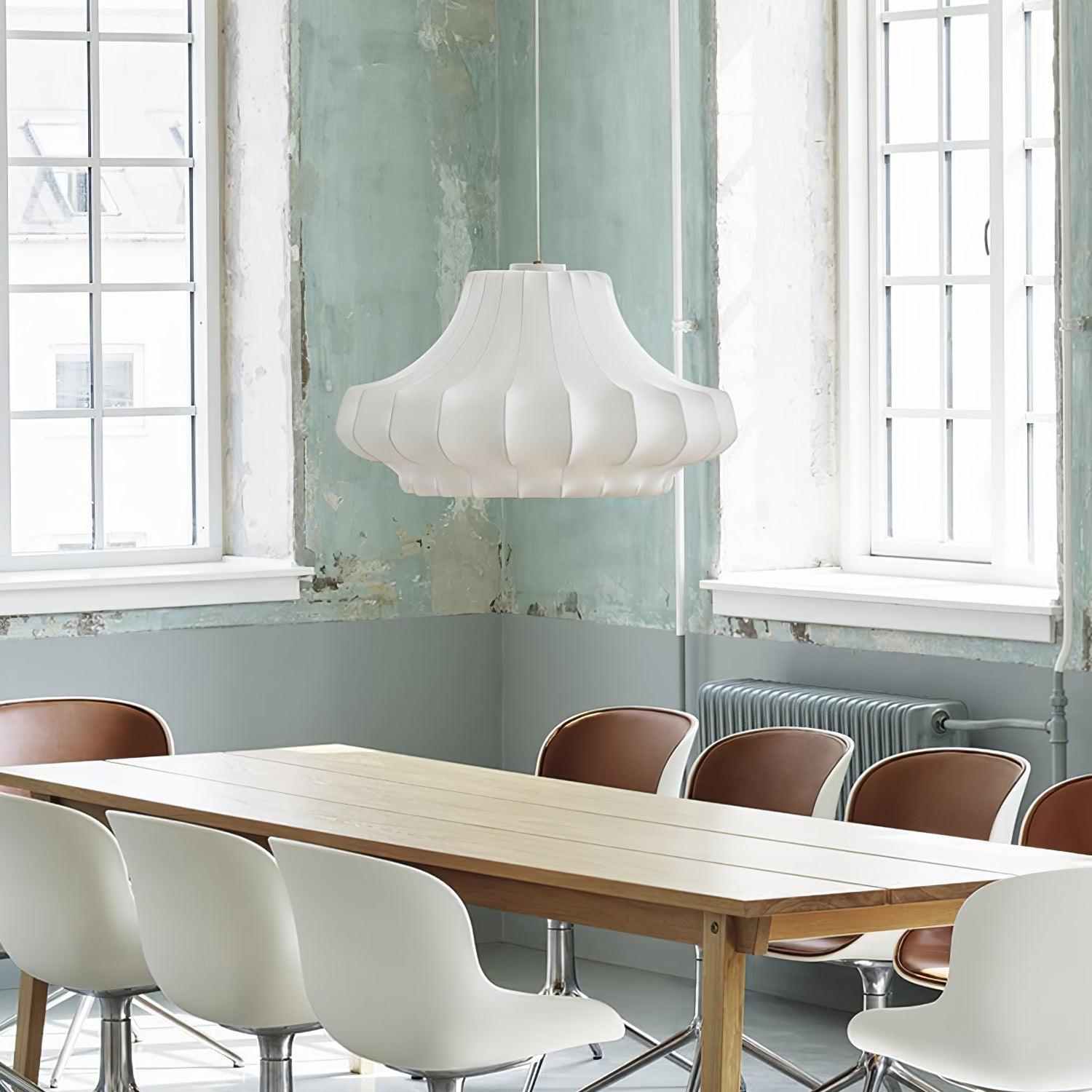 Modern Phantom Cocoon Pendant Lamp White Ethereal Hanging Chandelier Light