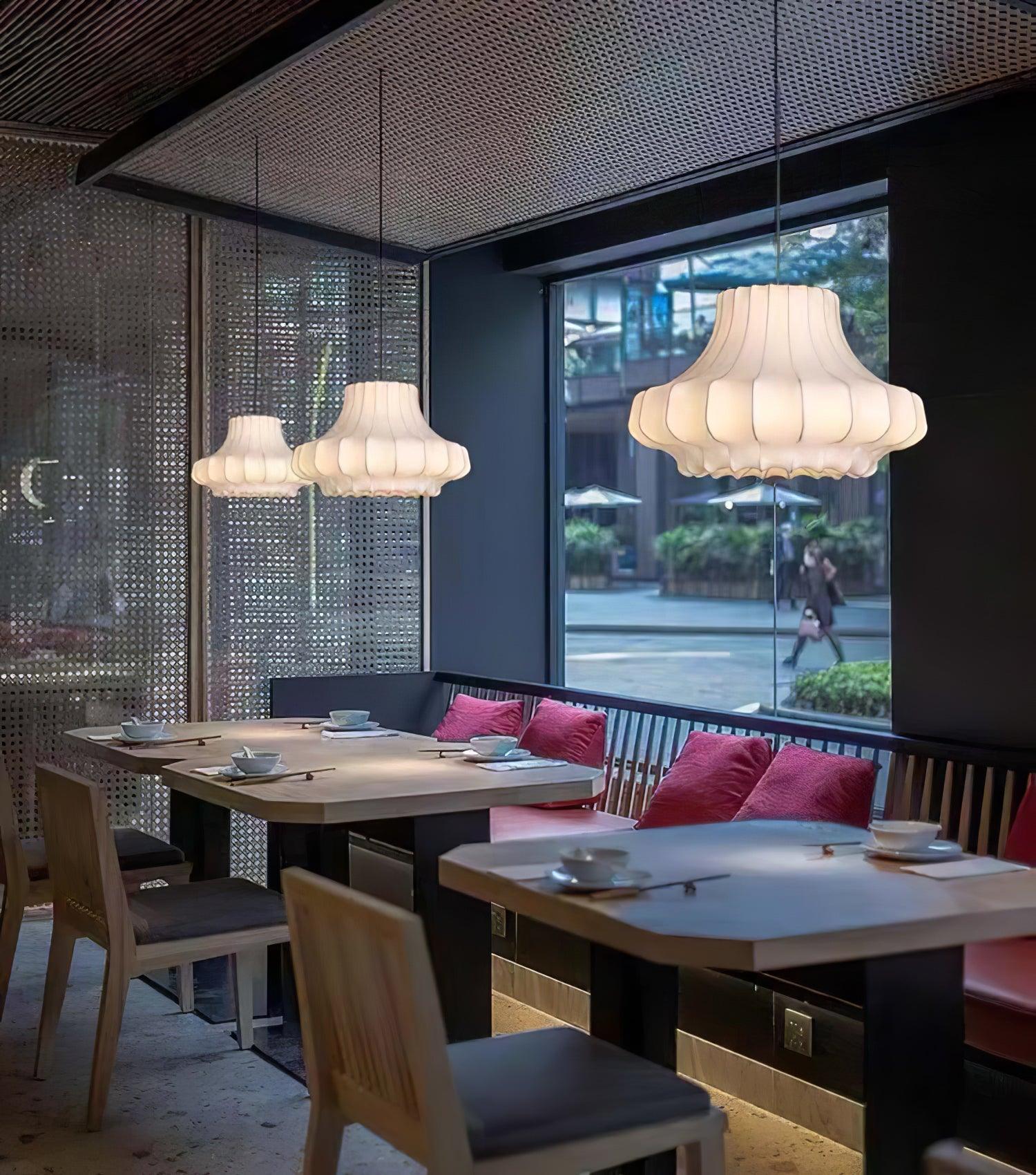 Modern Phantom Cocoon Pendant Lamp White Ethereal Hanging Chandelier Light