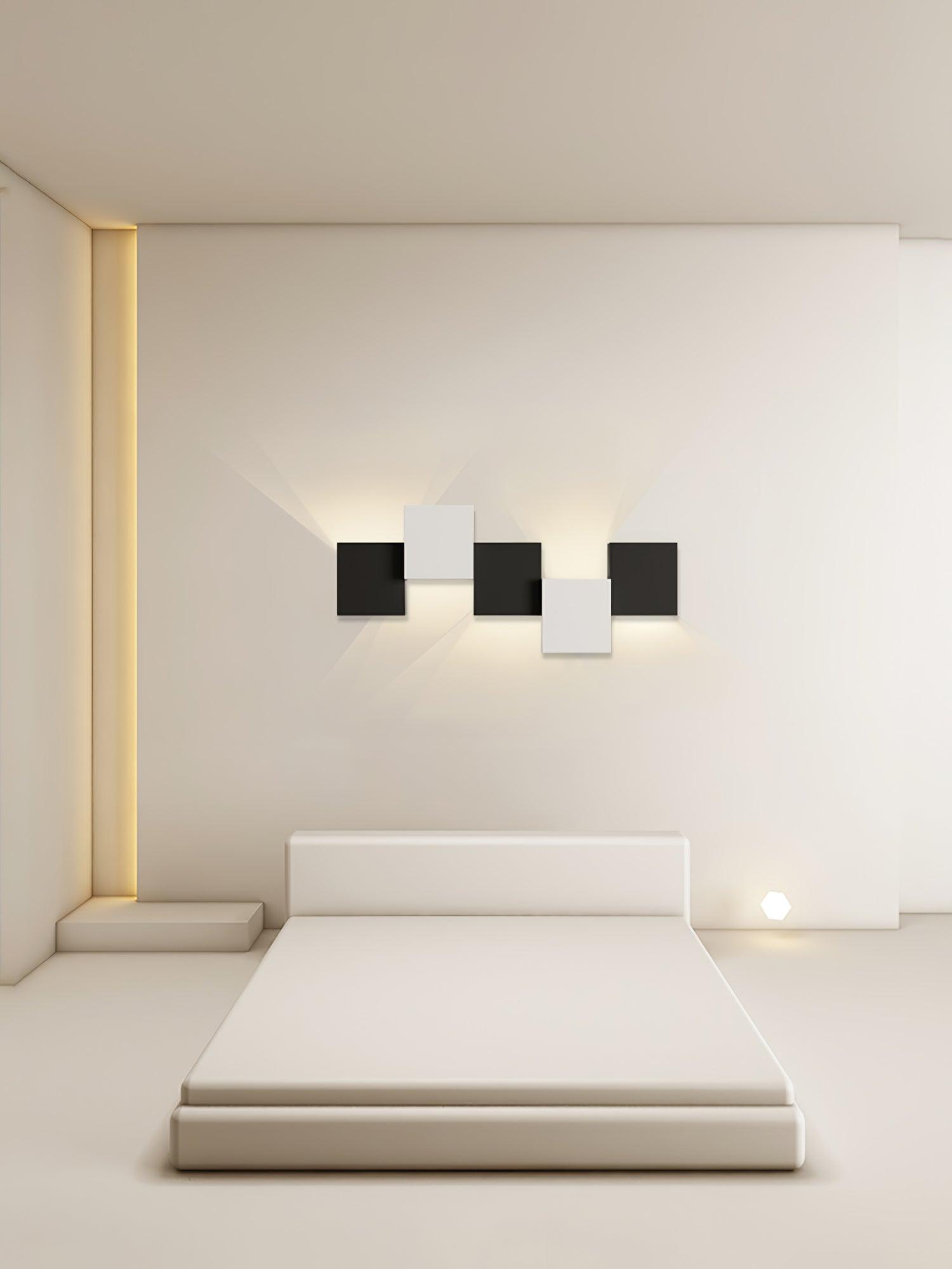Modern Piano Key LED Wall Sconce Staggered Pattern Indoor Lighting Fixture