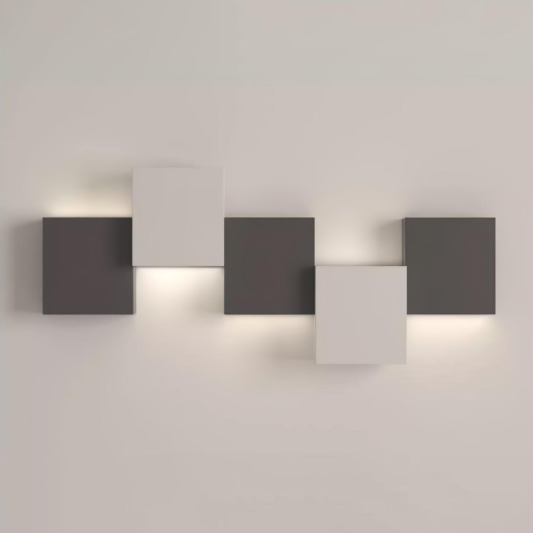 Modern Piano Key LED Wall Sconce Staggered Pattern Indoor Lighting Fixture