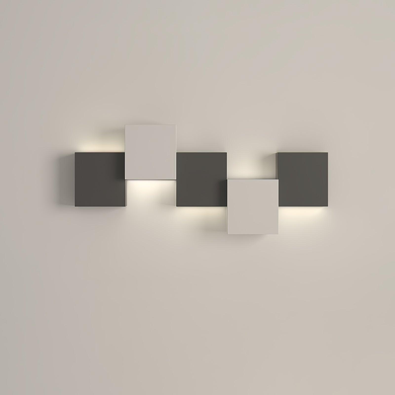 Modern Piano Key LED Wall Sconce Staggered Pattern Indoor Lighting Fixture