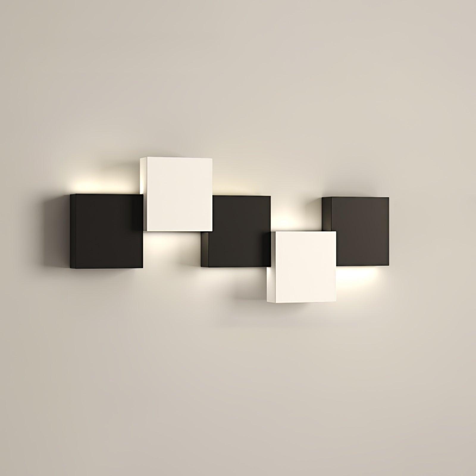 Modern Piano Key LED Wall Sconce Staggered Pattern Indoor Lighting Fixture