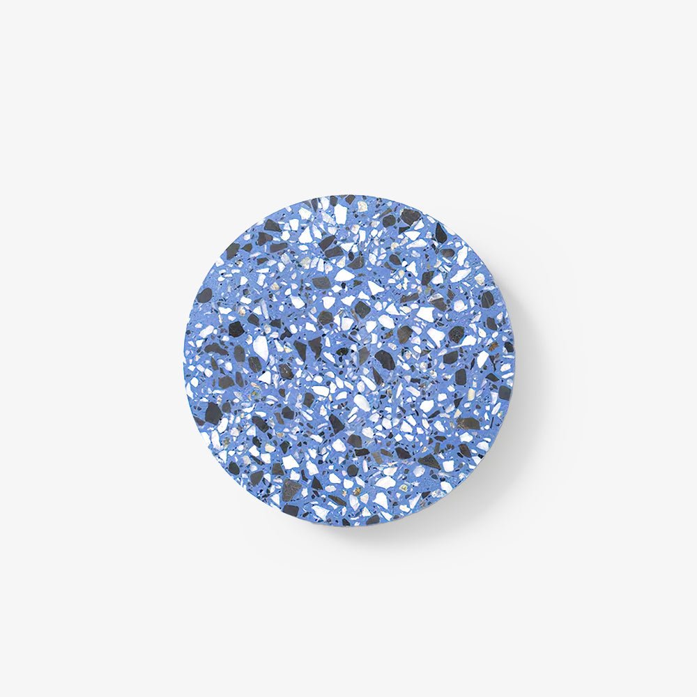 Modern PIN Terrazzo Round Wall Sconce Integrated LED Interior Lighting in Concrete and Stone
