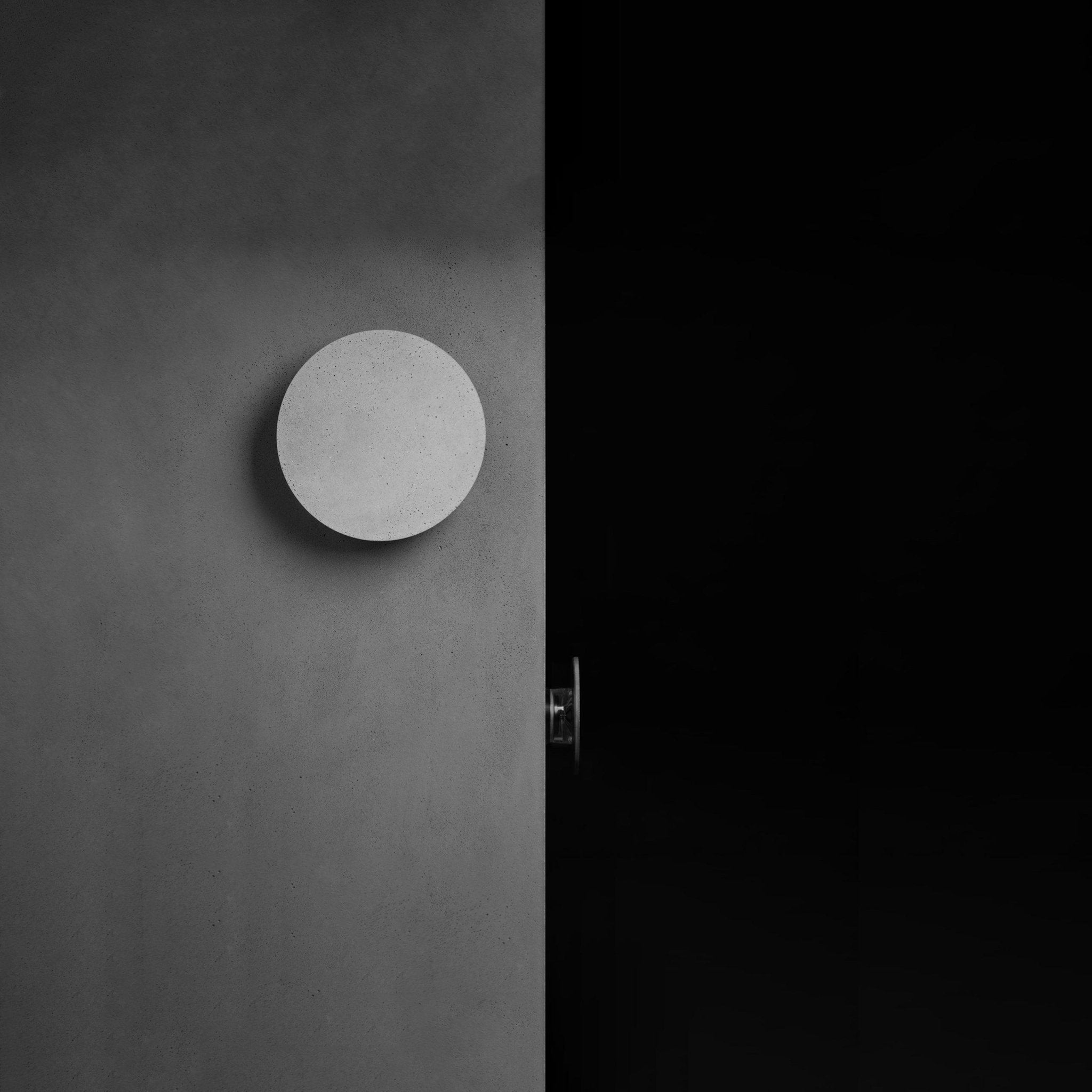 Modern PIN Terrazzo Round Wall Sconce Integrated LED Interior Lighting in Concrete and Stone