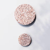 Modern PIN Terrazzo Round Wall Sconce Integrated LED Interior Lighting in Concrete and Stone