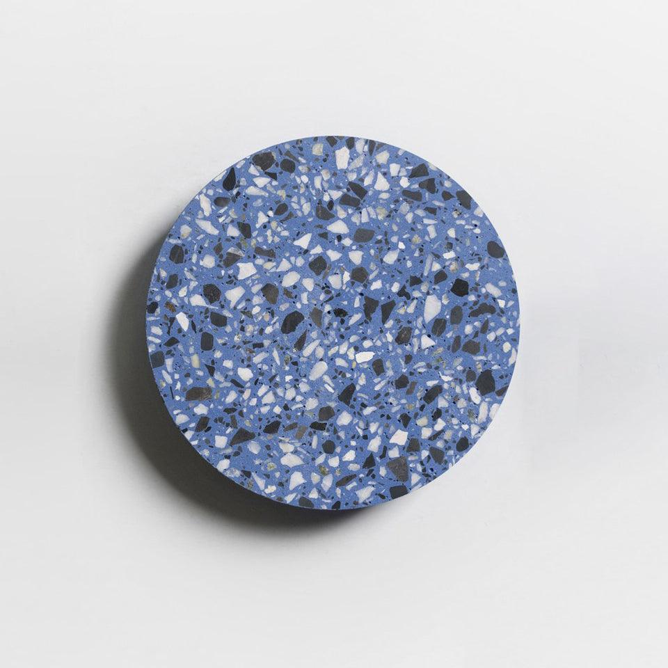 Modern PIN Terrazzo Round Wall Sconce Integrated LED Interior Lighting in Concrete and Stone