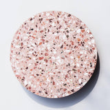 Modern PIN Terrazzo Round Wall Sconce Integrated LED Interior Lighting in Concrete and Stone