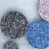 Modern PIN Terrazzo Round Wall Sconce Integrated LED Interior Lighting in Concrete and Stone