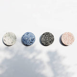 Modern PIN Terrazzo Round Wall Sconce Integrated LED Interior Lighting in Concrete and Stone