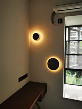Modern PIN Terrazzo Round Wall Sconce Integrated LED Interior Lighting in Concrete and Stone