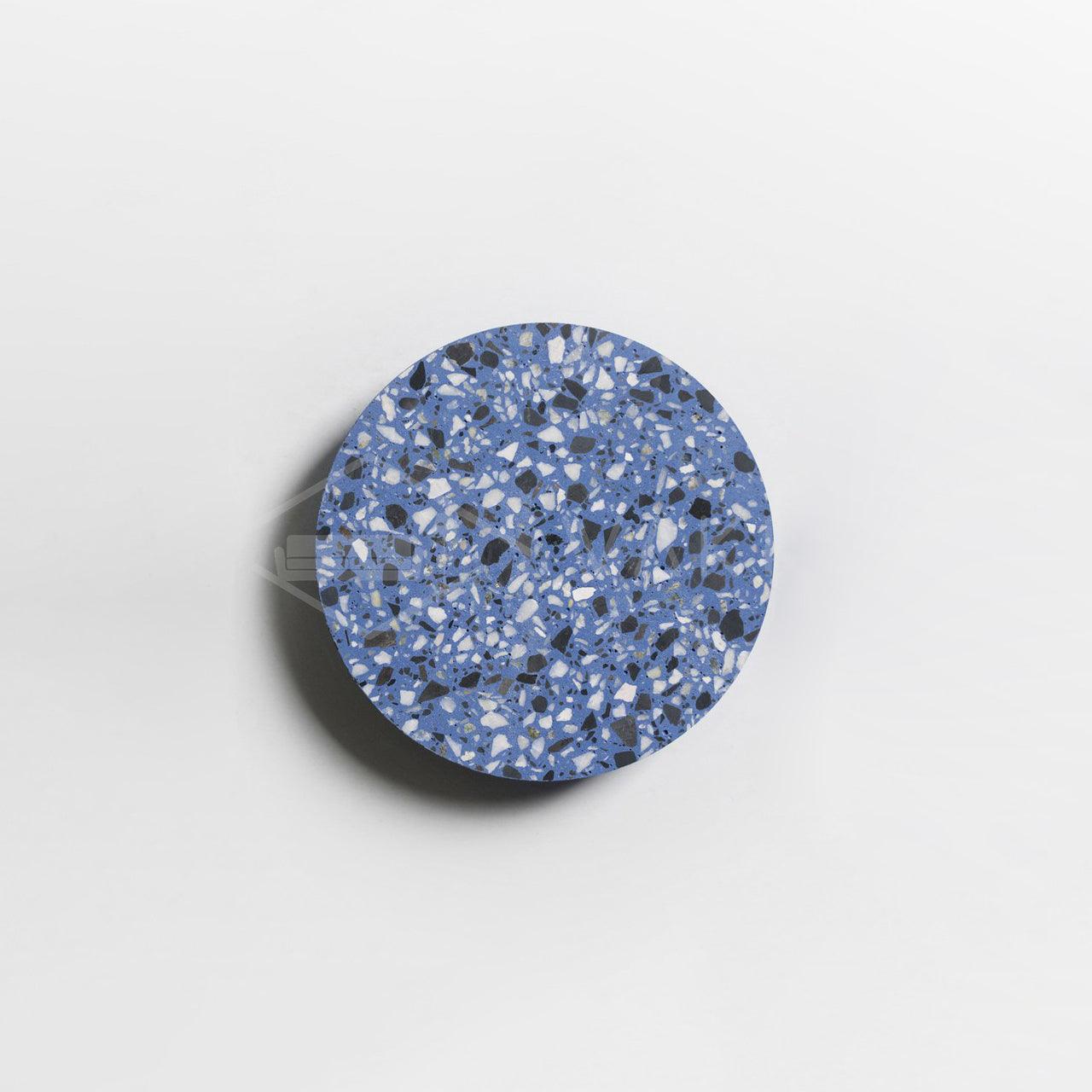 Modern PIN Terrazzo Round Wall Sconce Integrated LED Interior Lighting in Concrete and Stone