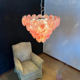 modern-pink-murano-iridescent-glass-disc-chandelier-luxury-pendant-lighting-for-living-room