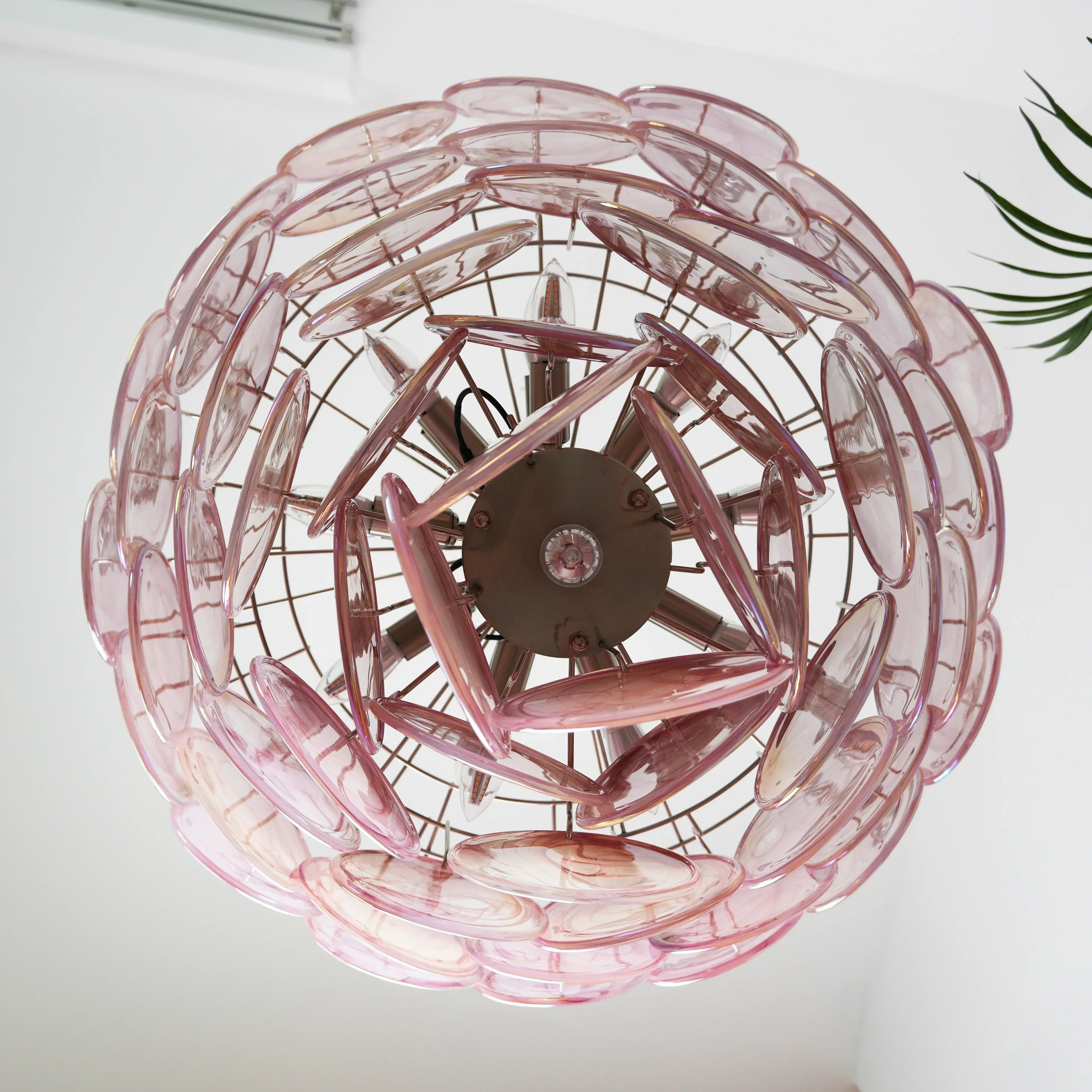 modern-pink-murano-iridescent-glass-disc-chandelier-luxury-pendant-lighting-for-living-room