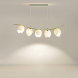 Modern Pistachio Linear Pendant Light LED Drop Hanging Lamp for Kitchen Island