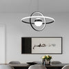 Modern Planet Circular Ring LED Chandelier with 3 Step Dimming for Dining Room