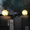 Modern Planet Inspired Glass Globe Outdoor Post Lights Waterproof Deck Fence Lighting for Garden Villa