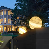 Modern Planet Inspired Glass Globe Outdoor Post Lights Waterproof Deck Fence Lighting for Garden Villa