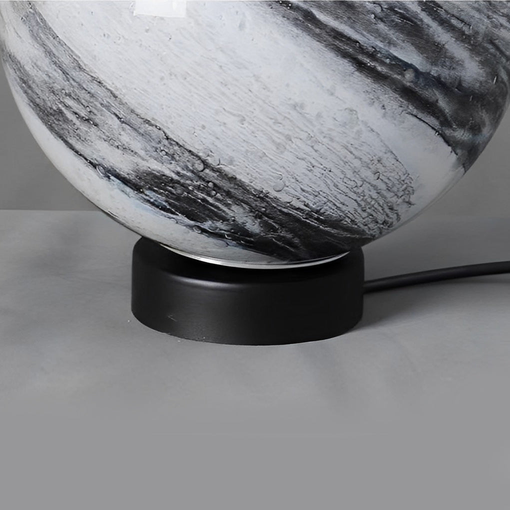 Modern Planet Inspired Glass Globe Outdoor Post Lights Waterproof Deck Fence Lighting for Garden Villa