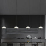 Modern Planet Shaped Acrylic Pendant Lighting LED Saturn Style Hanging Chandelier for Kitchen Island and Dining Room
