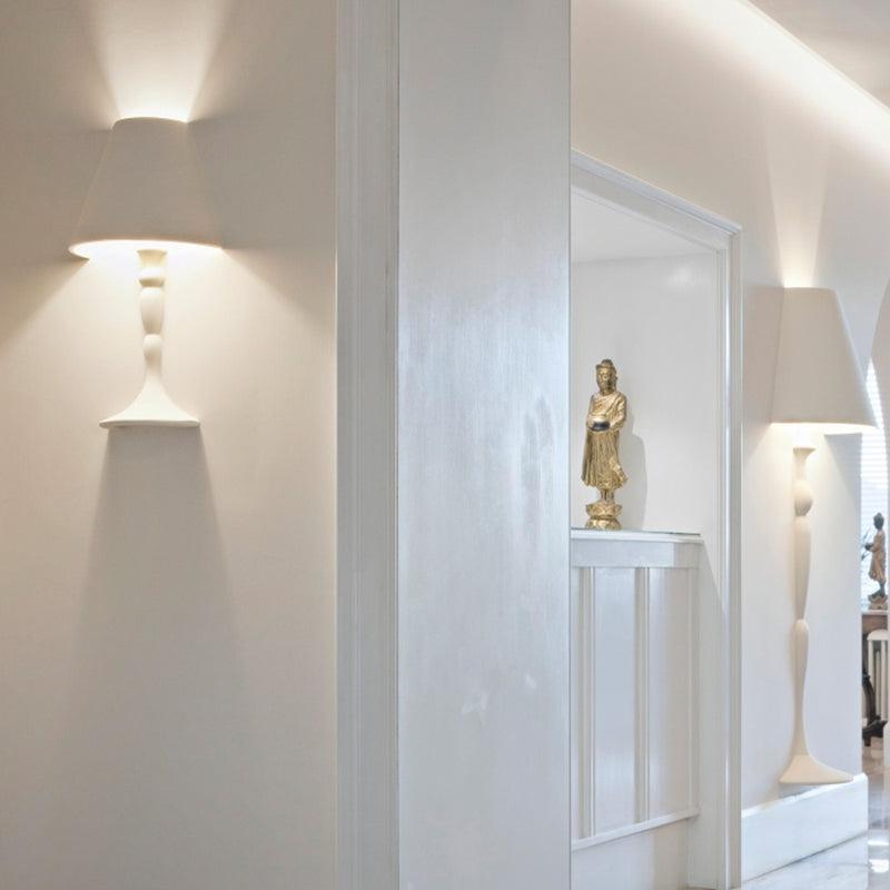 Modern Plaster LED Wall Lamp Minimalist Portrait Sconce for Picture Lighting