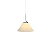 Modern Pleated Fabric Skirt Pendant Light with Beige Shade and Black Metal Frame